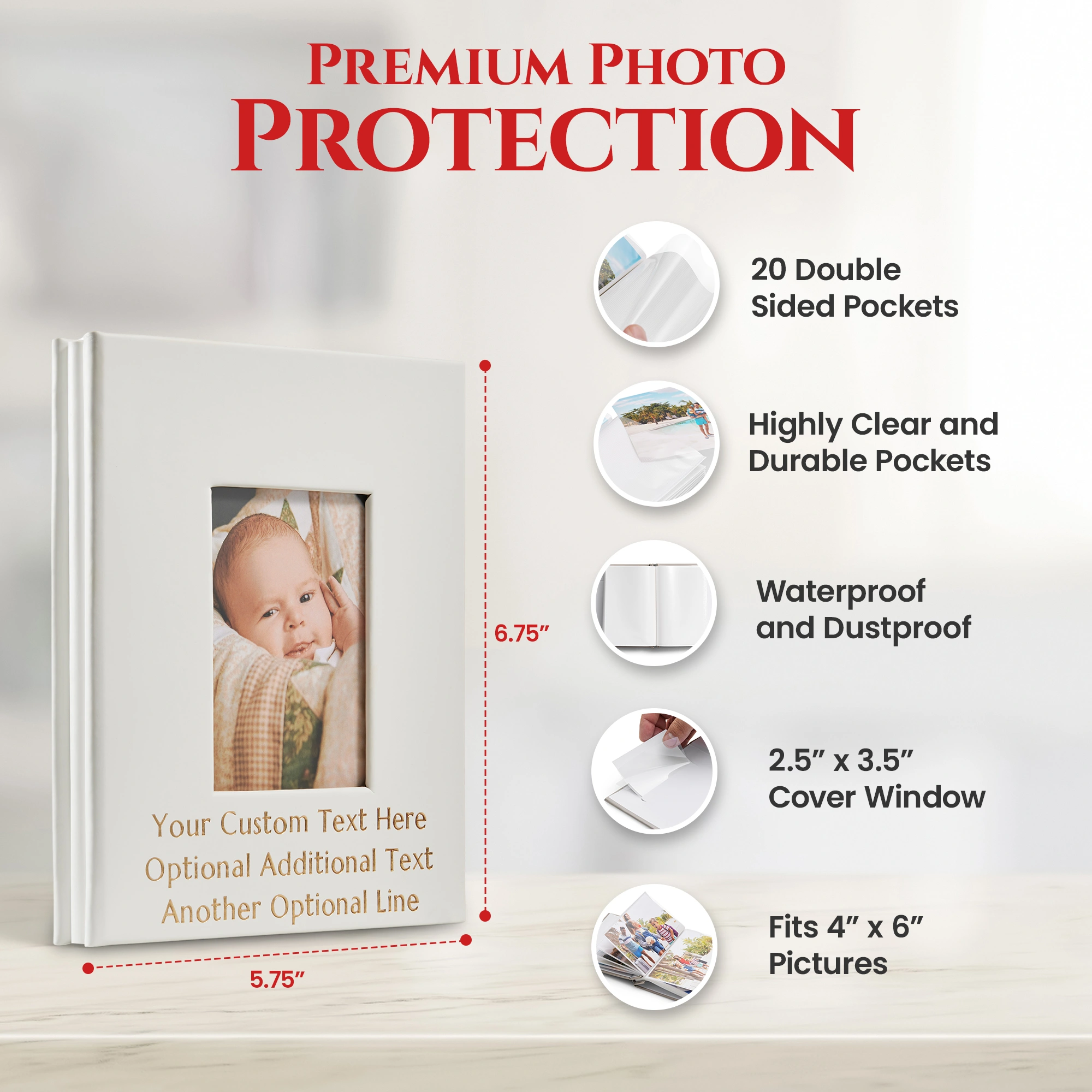 Custom 4x6 Photo Album - White hover